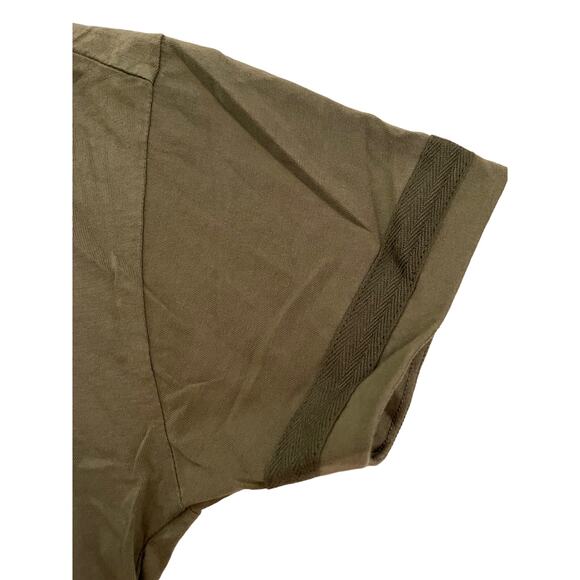 Free People X Sandrine Rose The Vintage Crew Olive Drab The Outsider TShirt Sz M - Picture 6 of 14